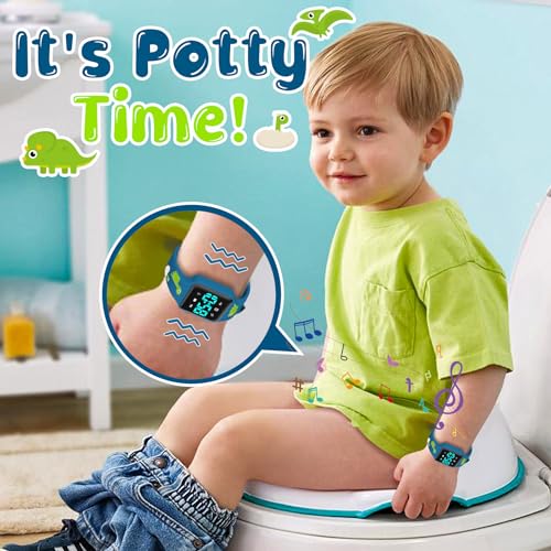 Image of Potty Training for Toddlers & Kids with Countdown, Flashing Lights, Fun Music or Vibration Alerts - Waterproof Interactive Toilet Training Reminder for Boys & Girls Ages 2-9