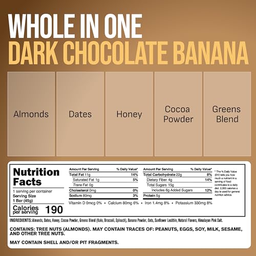 Barritas Whole In One barras sabor Dark Chocolate Banana miniatura 2