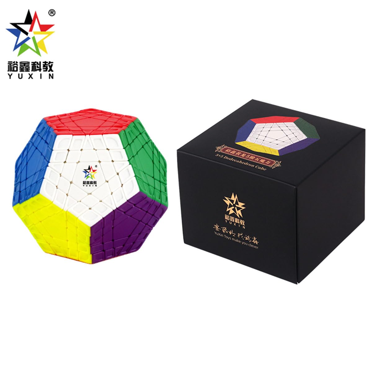 FunnyGoo YuXin HuangLong 5x5 Dodecaedro 12 Superficie Gigaminx Megaminx 5x5x12 cubo magico puzzle Stickerless
