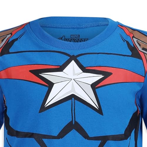 Image of Marvel Avengers Boys' Captain America, Thor, Hulk or Iron Man T-Shirt and Jogger Set for Toddler and Little Kids