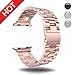 for Apple Watch Rose Gold 38MM/40MM Stainless Steel Strap Wristband for Replacement iWatch Strap with Comfortable Durable Folding Metal Clasp Classic Buckle Wrist Watch Strap