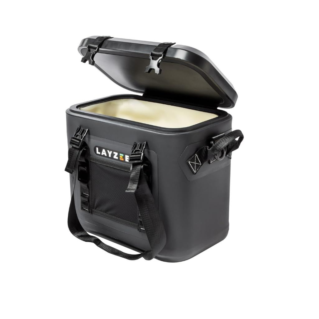 LAYZEE - Nevera portátil de 13 litros para alimentos y bebidas refrigerados con hielo hasta 4 días, sin electricidad, bolsa para camping, barbacoa, senderismo, pícnic, cierre magnético
