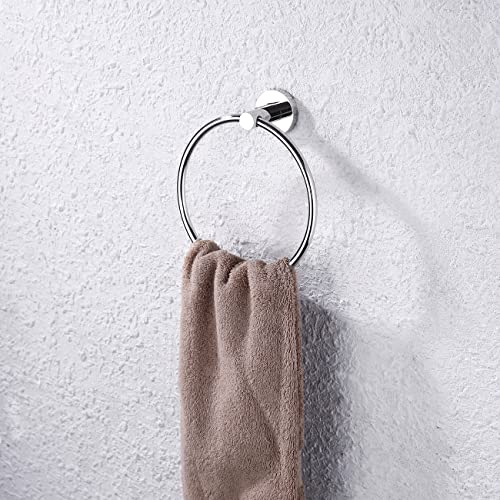 Kes Bathroom Hand Towel Holder Towel Ring Round Bath Towel Holder Wall Mount Sus 304 Stainless Steel Polished Finish, A2180 #TOP5