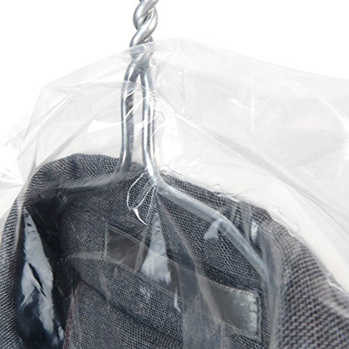 HANGERWORLD 50 Clear 40inch 80 Gauge Dry Cleaning Laundrette Polythylene Garment Clothes Cover Protector Bags. - Thumbnail 4
