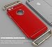 ANOLE iPhone 6 Case, Ultra-Thin 3 in 1 Anti-Scratch Anti-Fingerprint Shockproof Resist Cracking Electroplate Metal Texture Armor PC Hard Back Case Cover & Skin for Apple iPhone 6 4.7 Inch (Red)