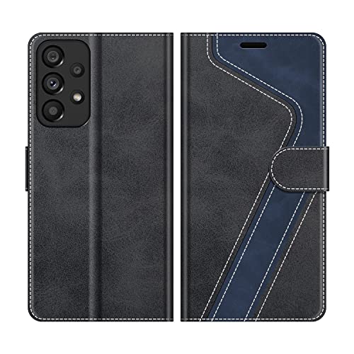 MOBESV Coque pour Samsung Galaxy A53 5G, Housse en Cuir Samsung Galaxy A53 5G, Étui Téléphone Samsung Galaxy A53 5G Magnétique Etui Housse pour Samsung Galaxy A53 5G, Élégant Noir Cover