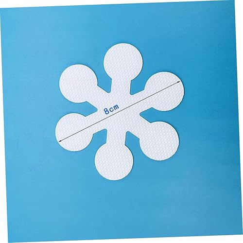 Miniatura 3 de STOBAZA Paquete de 20 calcomanías antideslizantes de copo de nieve para bañera Griers para niños y niñas, tiras de ducha antideslizantes para