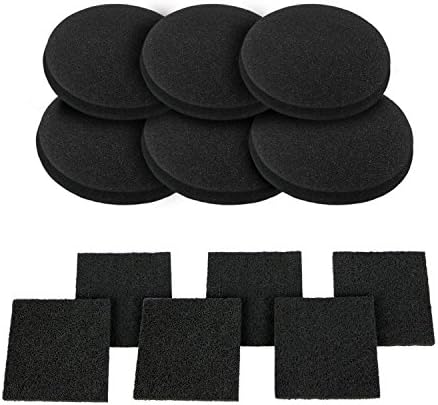 12 Pieces Counter Top Activated Carbon Compost Bin Filters - Extra Thick Indoor Pail Replacement Charcoal Caddy Filters Refill, 0.4" Thickness