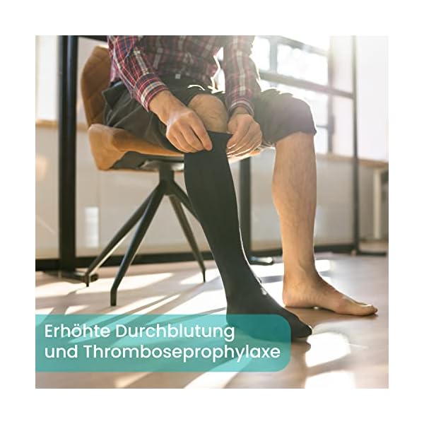 Bärenfuß Damen und Herren Premium Stütz Strümpfe - 4 Paar Kompressionsstrümpfe ideal für Reisen – Bild 3