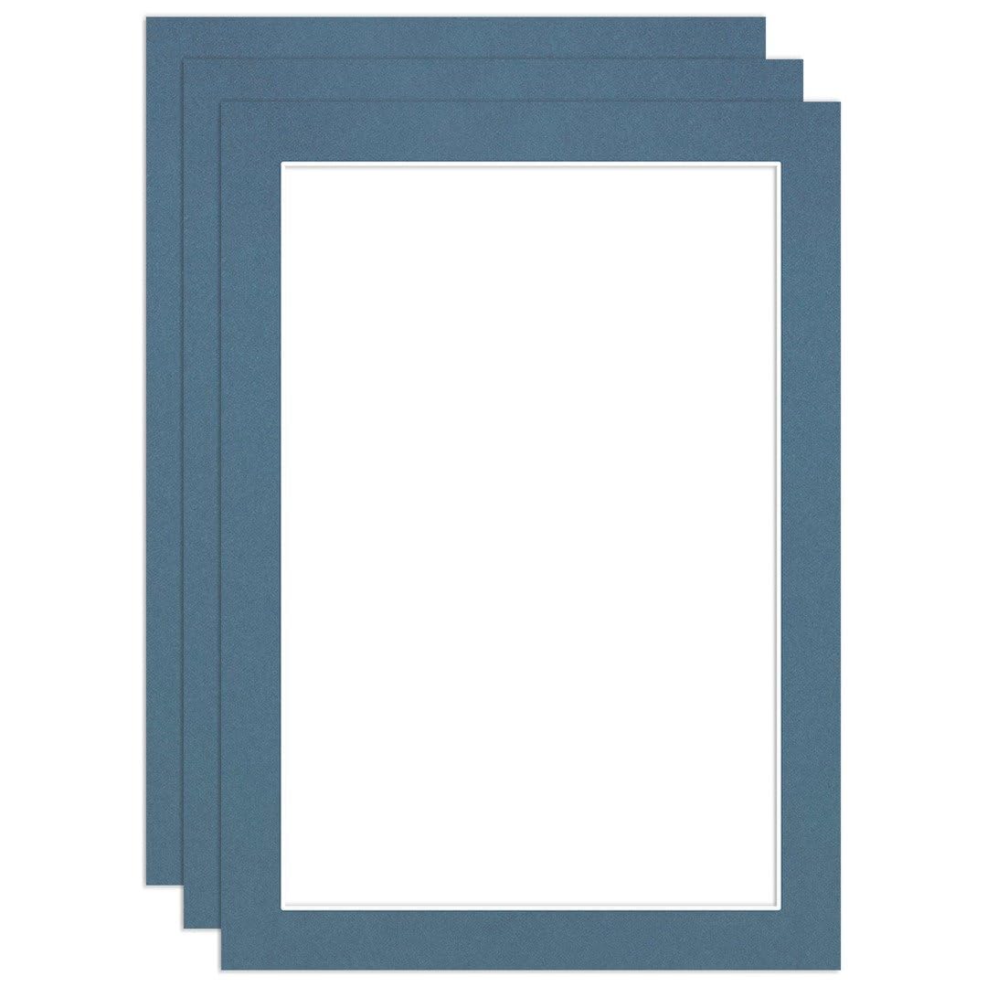 Procut Global 7x5" Pompadour Picture Mounts to Fit 6x4" Aperture - Precision Cut Cardboard Photo Mount - Ideal for Frames, Prints, Artwork & Certificates - Sizes & Colours Available - 3 Pack