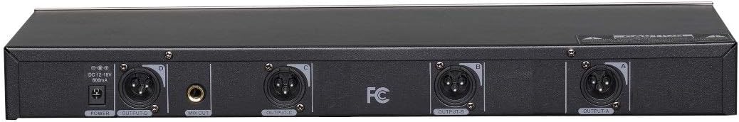 GTDaudio 4 x100 Changeable Frequency Channels UHF Wireless Microphone DJ Karaoke Mic System, Range 400Ft, Battery 12 Hours (4 Handheld Mics) 668H