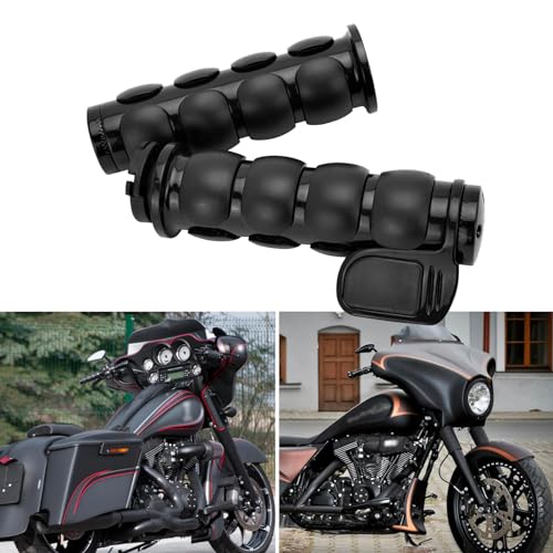 DREAMIZER 1" 25mm Motorcycle Handlebar Grips Universal Non-Slip Hand Grips with Throttle Assist Compatible with Harley Kawasiki Yamaha Dragstar V-Star DS400 DS650 XVS XVS400 XVS650 XVS1100 Classic