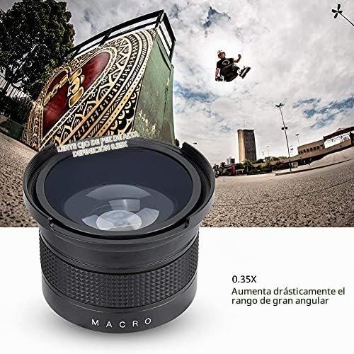 Lente ojo de gran angular universal de 0.35X de 52 mm, con bolsa de almacenamiento de tapas de lentes, cámara réflex digital SLR Fisheye Len, para /para /para /para /para Pans