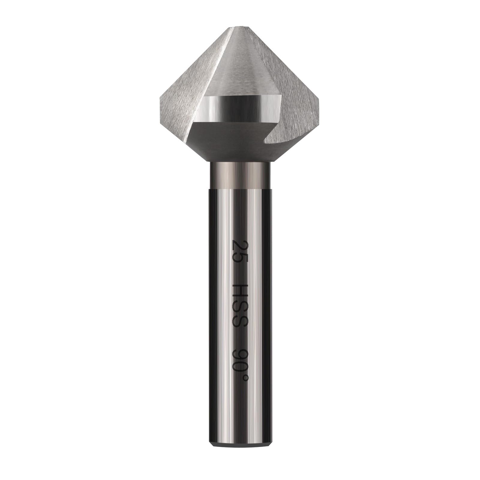 Vearter 25mm Countersink Drill Bit 3 Edge 90ยฐ, HSS High-Speed Steel M2 Chamfer Tool Metal Drill Bits, Deburring Tool for Metal, Stainless Steel, Aluminum, Wood, Plastic