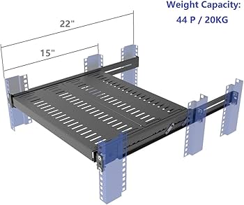 Amazon.com: JINGCHENGMEI 1U Sliding Rack Shelf for 19