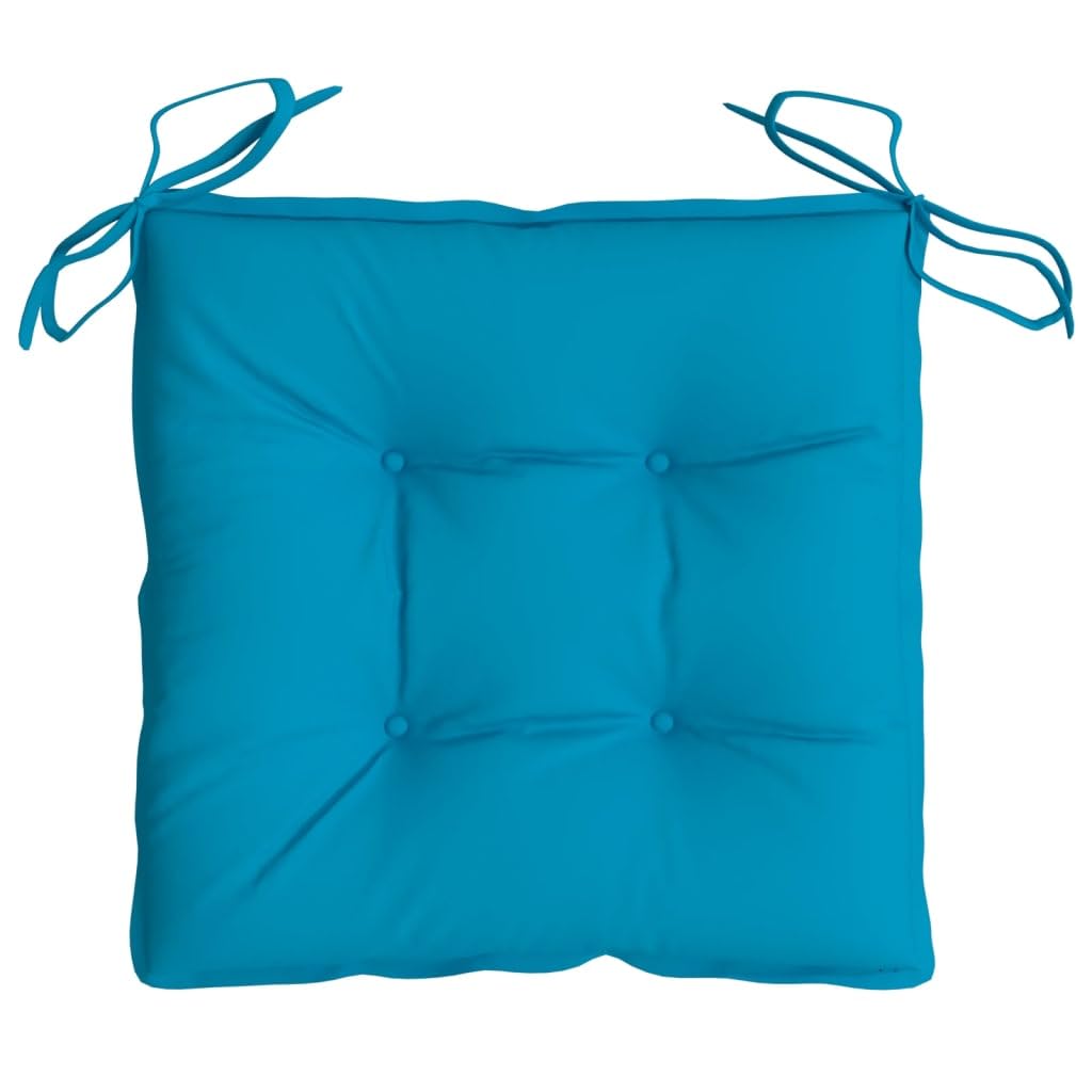 vidaXL Cojines de Silla de Jardín 2 uds, Almohadas para Sofá Asiento, Almohadillas para Muebles, Decoraciones para Patio, Tela Oxford Azul