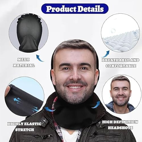 Personalized 3D Printed Face Mask - Custom Lifelike Replica & Reusable Mesh Face Covering | Halloween Novelty Hood, Prank Masks, Outdoor Personalized Cover, Unique Gift,One Size - Image 2