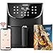 COSORI 5.5L Friggitrice ad Aria WiFi, Friggitrice Senza Olio, Air Fryer con 11 Programmi, Funzione Keep Warm, LED Touch Screen, Tempo Temperatura Regolabili, 1700W, Nero