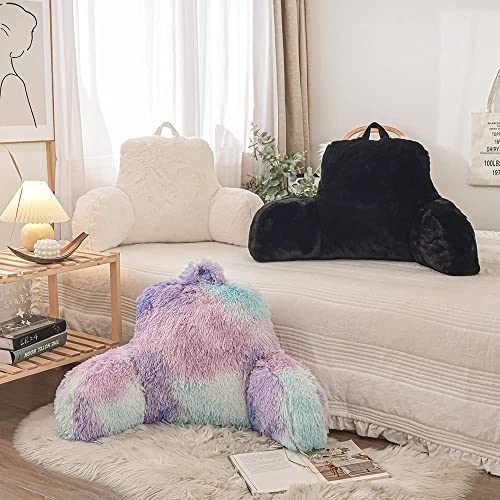 Btargot Reading Pillow Bed Wedge Large Adult Backrest Lounge Cushion With Arms | Back Support For Sitting Up In Bed White #TOP7