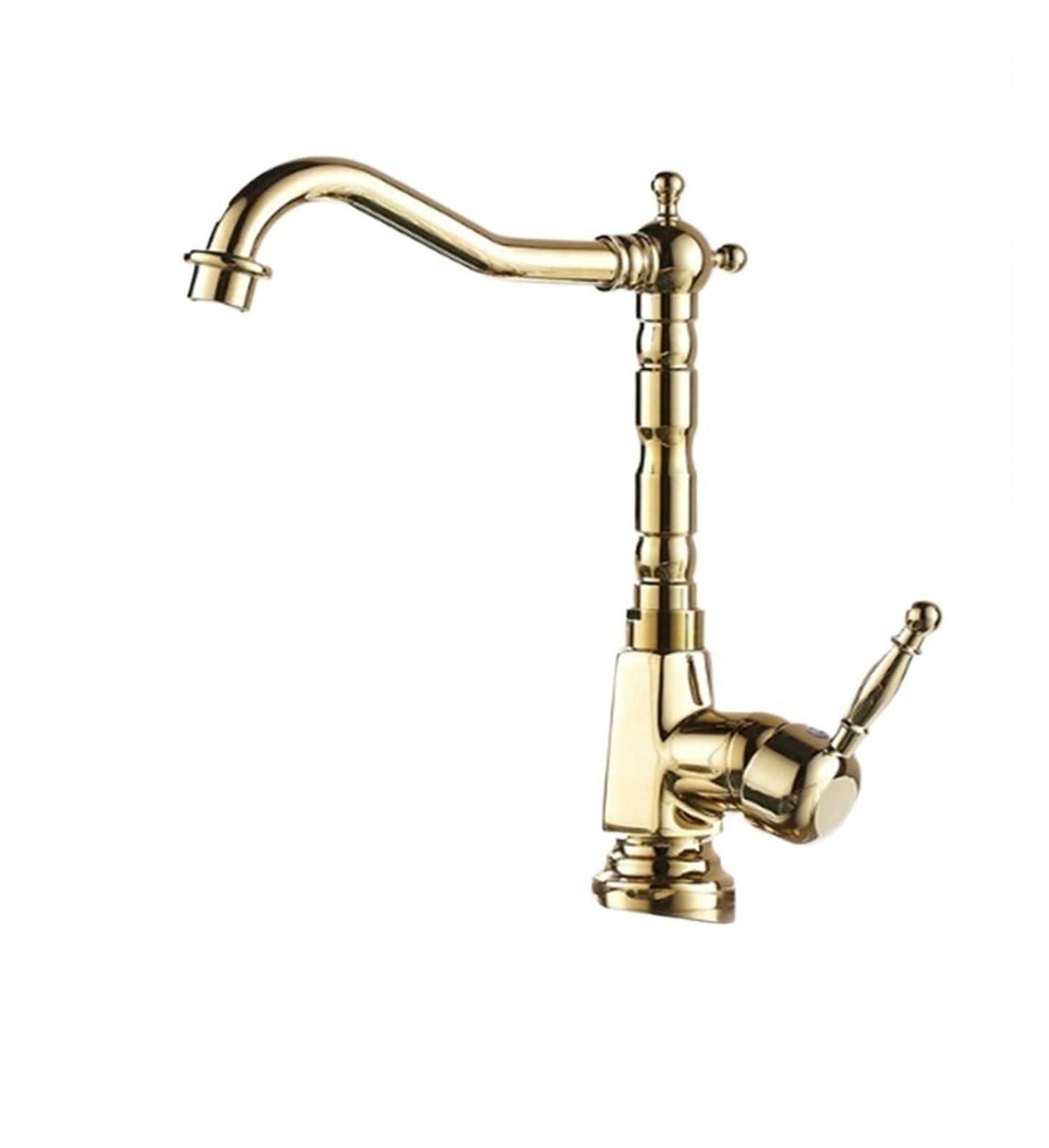 Kitchen Faucet, Basin Sink Faucet Gold Hot/Cold Mixer Water Tap, Kitchen Bathroom Wash Crane