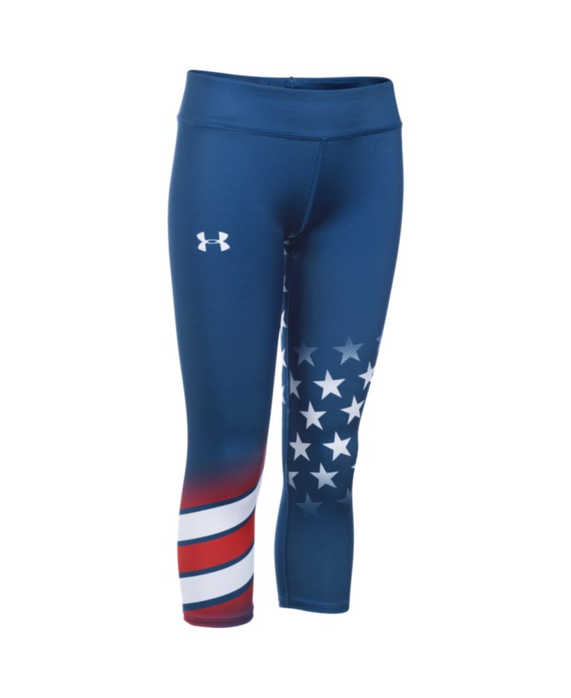 Girls' UA Podium Capris, AMERICAN BLUE small