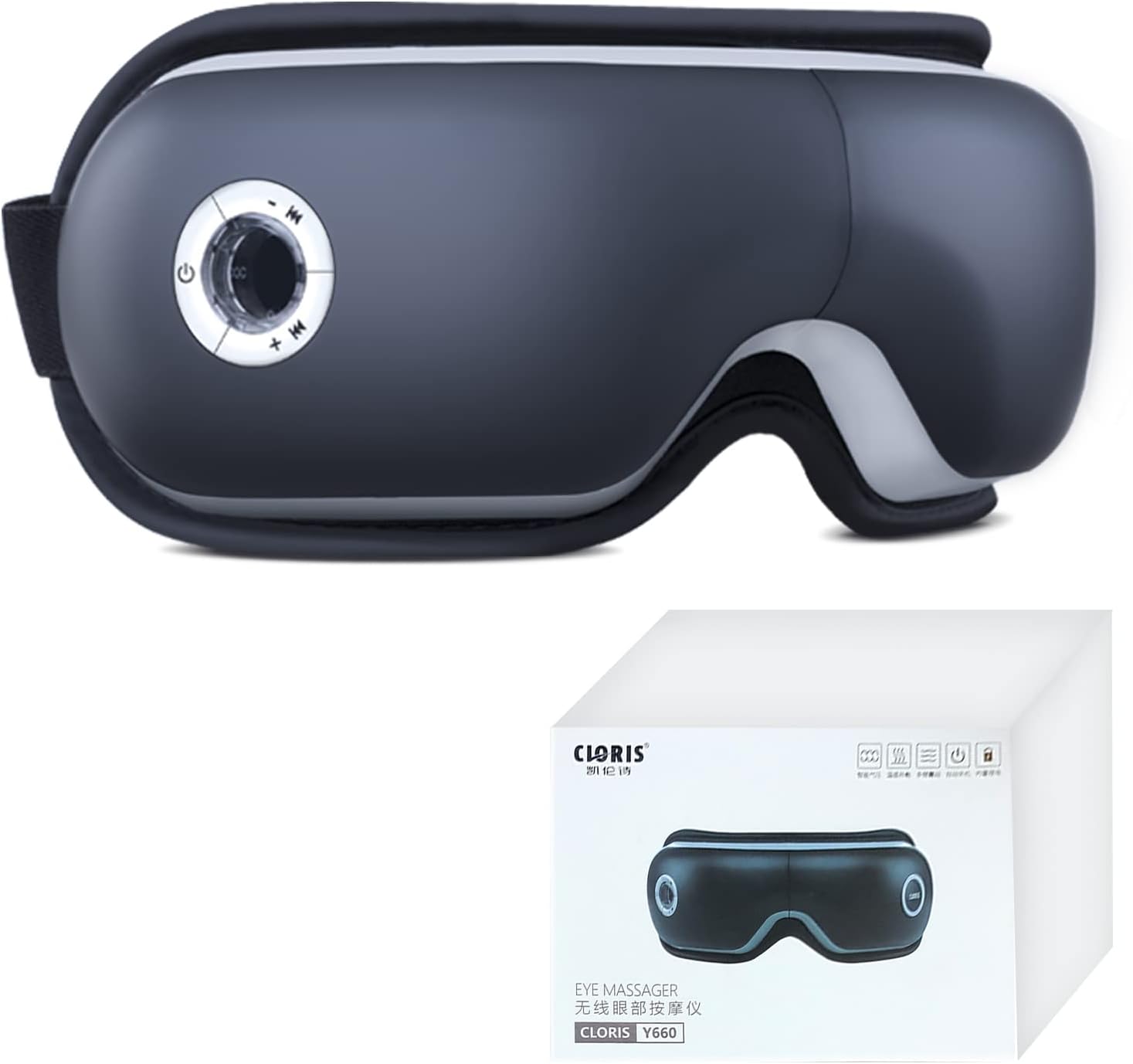 CLORIS Eye Massage Cordless Electric Eye Mask Massager with Heat