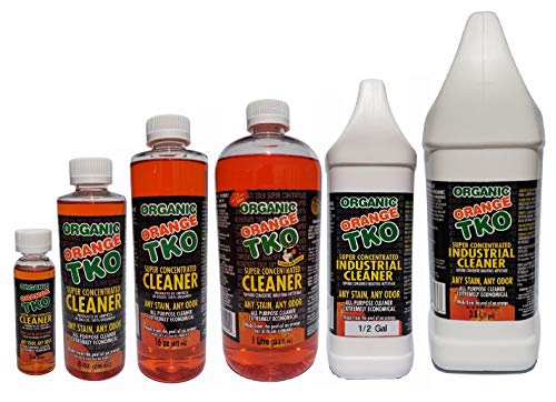 Organic Orange Tko - Stain Remover, Floor Cleaner, Degreaser, Glass Cleaner, Multi Purpose Citrus Cleaner, Deodorizer, Stain Remover, Pet Safe, Non Toxic (8Oz) #TOP5