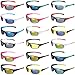 Leumoi 18 Pairs Polarized Sports Sunglasses, Tactical Running Sunglasses, Flexible Frame Driving Shade Motorcycle Glasses for Men Women Youth, Assorted Colors