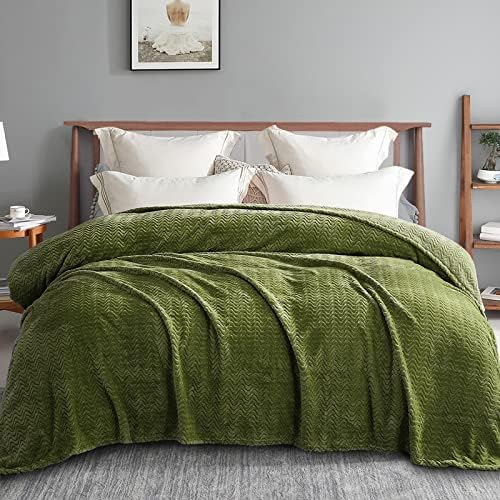 Exclusivo Mezcla King Size Flannel Fleece Blanket, 230x265 CM Soft Jacquard Weave Wave Pattern Velvet Plush Bed Blanket, Pink Blanket