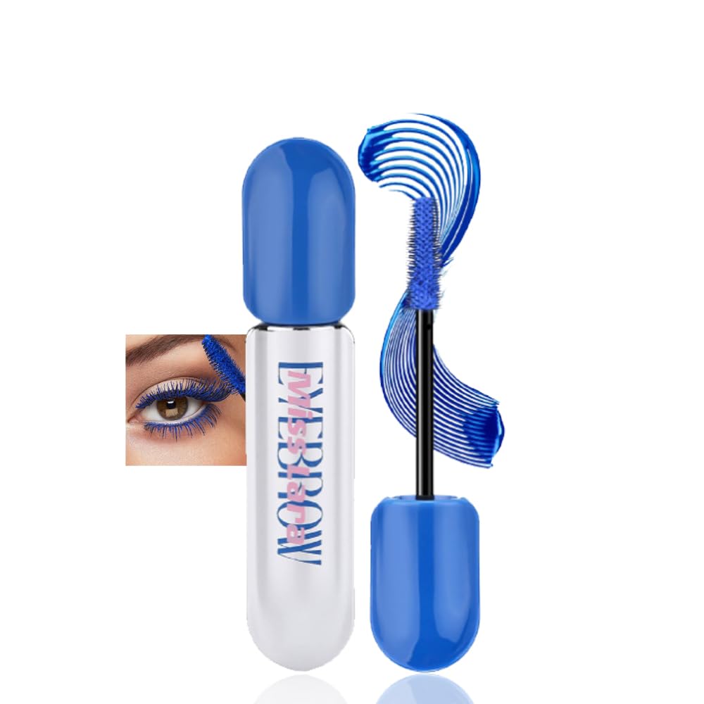 Navy Blue Mascara For Eyelashes Mascara Eye Lash, Waterproof, Flake & Smudge Resistant, Cruelty-Free, Nourishing Formula (Blue)