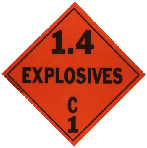 Plaque orange DOT Brady 63362 haute visibilité en fibre de verre pour transport