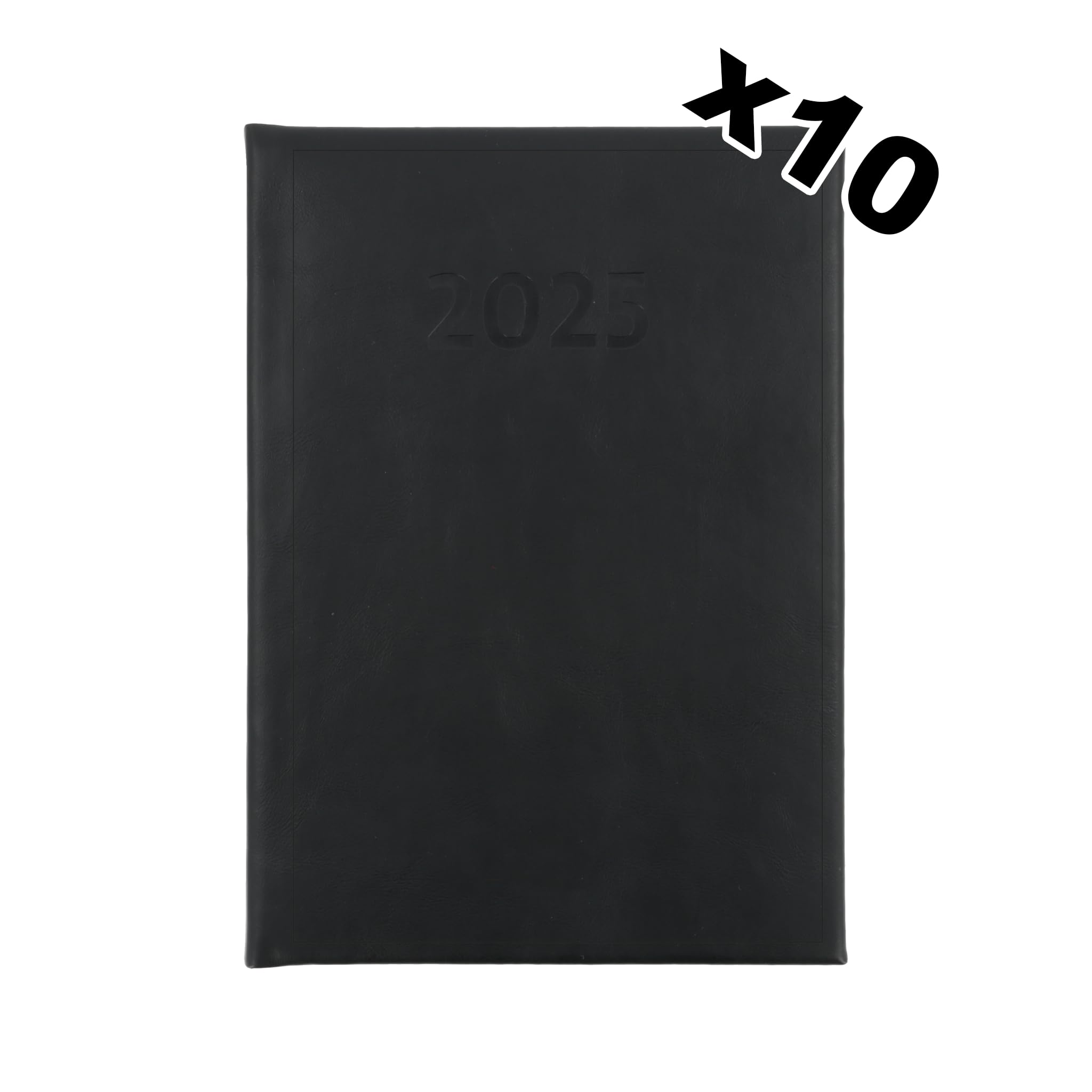Papiertiger Cheftimer Buchkalender A5 2025 (Schwarz, 10 Stück)