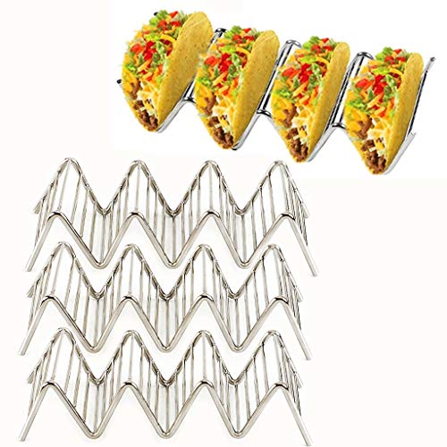 Up To 60% OFF Votono Taco Holder 4-Pack Stainless Steel Taco Stand Taco Rack Holds 4 Tacos or Tortillas Each - For Restaurant & Home Kitchens