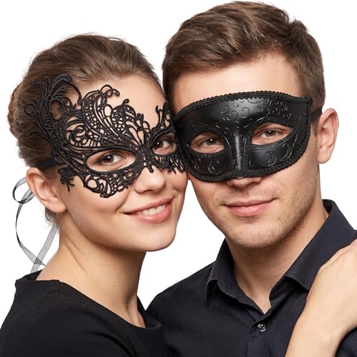 Image of Exlinonline Lace Masquerade Mask Elastic,Fit for Adult,Soft Gentle Material,Specially For Costume,Thememed Party