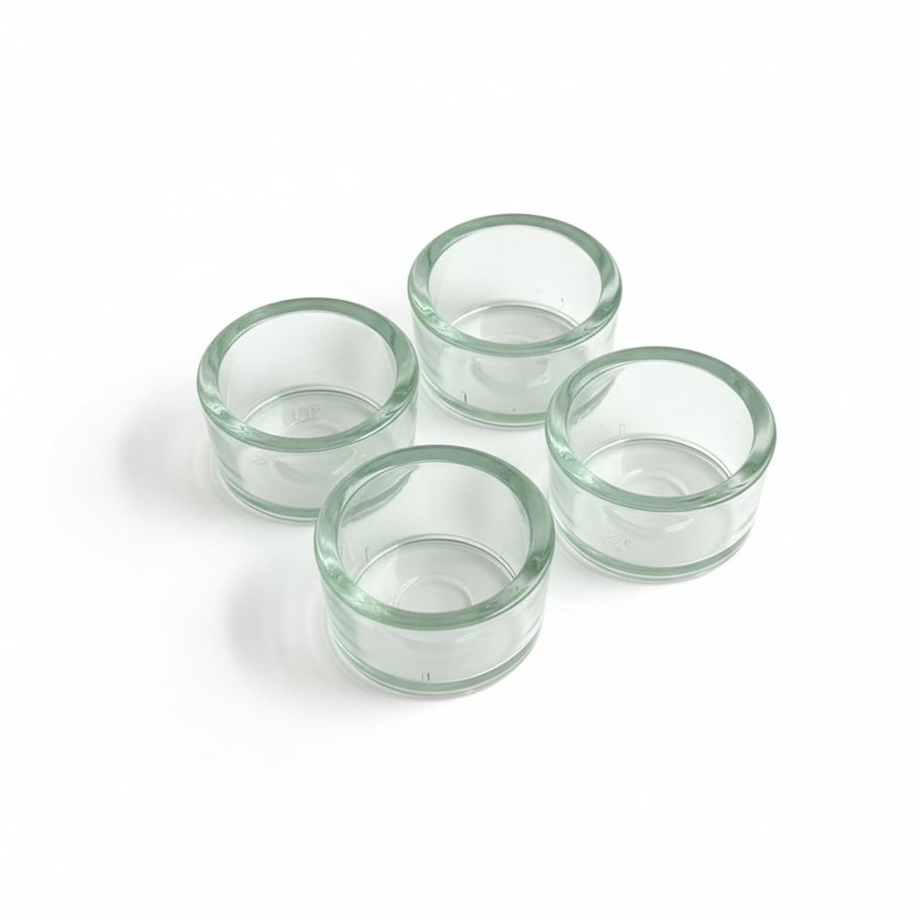 Porte chauffe-plat en verre transparent pour bougie chauffe-plat standard de 40 mm, Verre, transparent, 30er Set