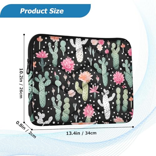 Funda para portátil 13-14 pulgadas impermeable con diseño cactus miniatura 3