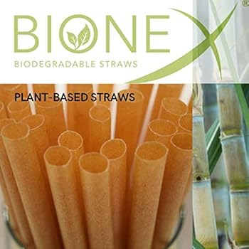 Amazon Com Certified Compostable Sugarcane Straws 200 Pack 100 Plant Based Biodegradable No Plastic Astm D6400 Unwrapped Reusable Drinking Straws Alternative To Paper And Plastic Straws Lk3 Kitchen Dining