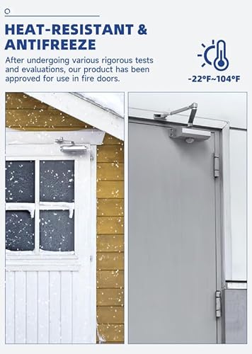 Baridwon BRW-2000ADV Door Closers Commercial, Heavy Duty Door Closer No Slam, Hydraulic Door Soft Closer With Hold Open, Self Closing Door Mechanism thumb #2