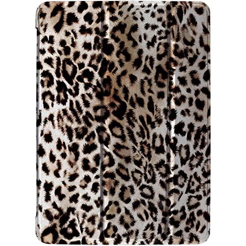 Image of DuraSafe Cases for iPad 7th 8th 9th Gen 2019 /2020 / 2021-10.2 Inch [iPad 9 8 7 ] A2602 A2270 A2197 MW762HN /A MW742HN /A MYLC2HN /A MYL92HN /A Ultra Slim Smart Auto Sleep /Wake Printed PC Cover - Leopard