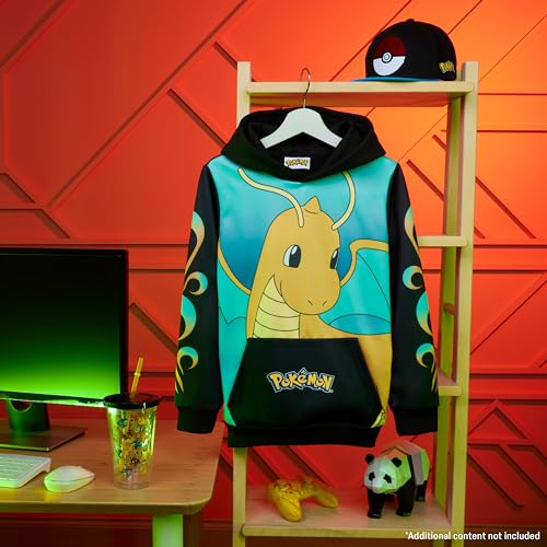 Image of Pokemon Hoodie for Boys & Teens Hooded Sweatshirt Warm Anime Pikachu Sweater