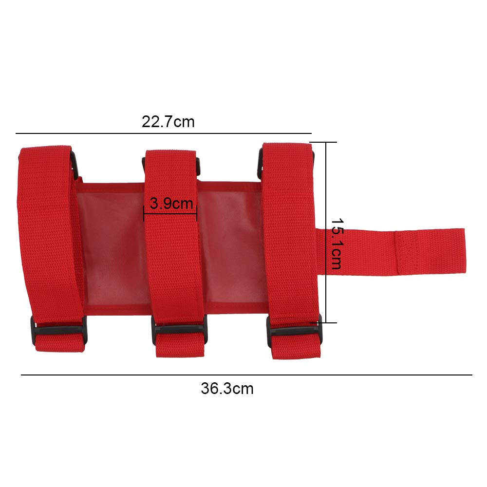Sangle de montage d'extincteur de voiture - réglable - support d'extincteur - pour Jeep Wrangler TJ JK JL 97-18 (Noir)