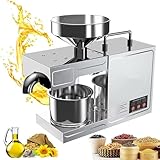 【Doppia Modalità di Estrazione】Il frantoio a olio elettrico offre pressatura a freddo per preservare nutrienti e sapori naturali. La pressa per olio spremitura a caldo arricchisce l'aroma e aumenta la resa, e la macchina per spremitura dell'olio assicura risultati professionali in ogni condizione.