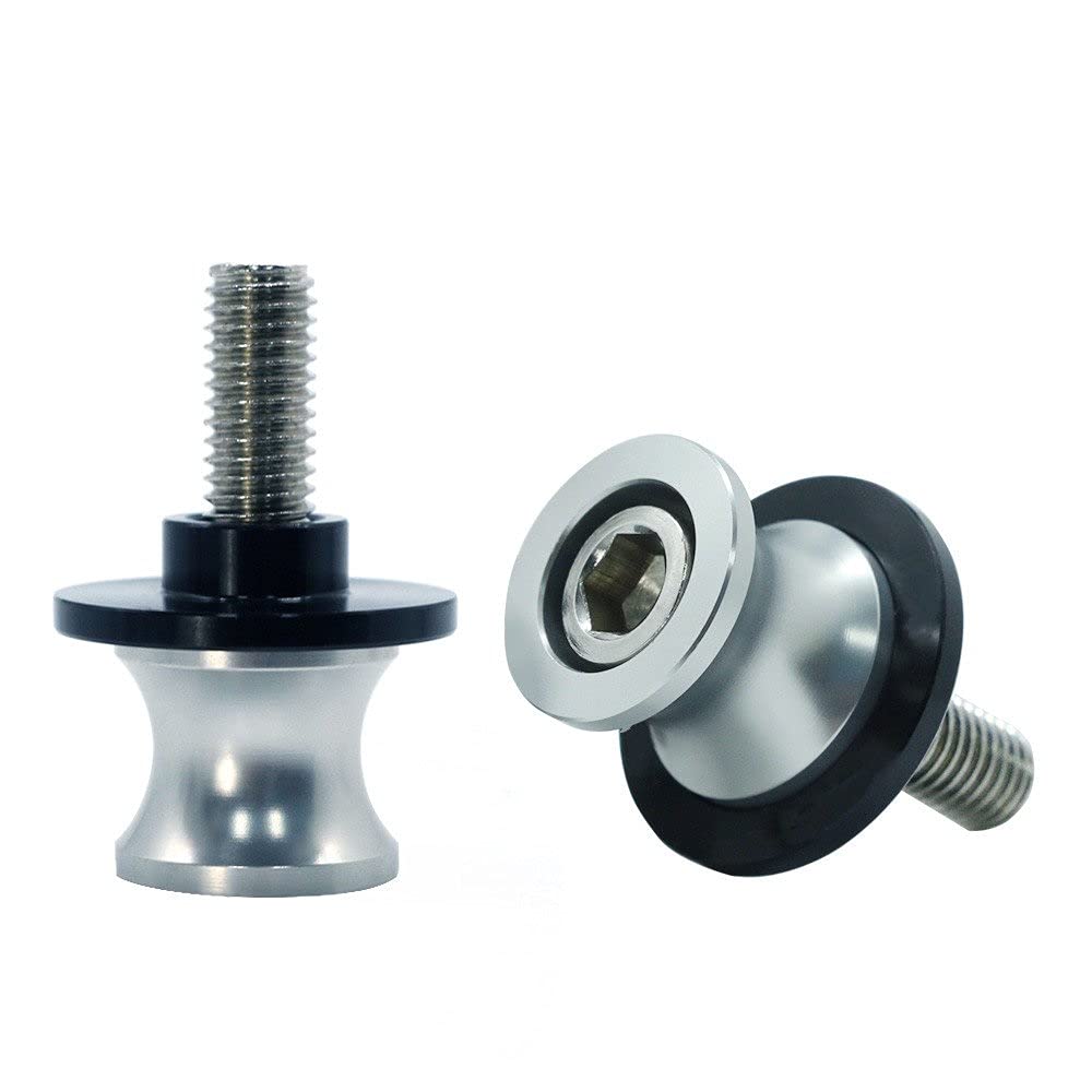 Spools bras oscillant M6 en alu CNC argent de haute précision pour moto ER-6N