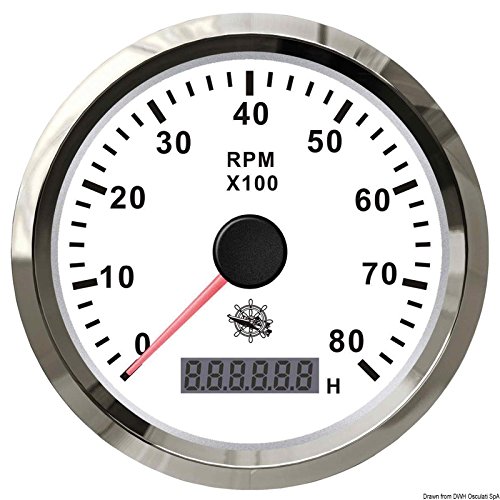 OSCULATI Contagiri 0-8000 RPM Bianco/Lucida