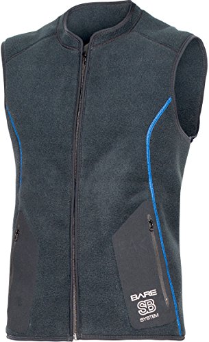 Bare SB System Chaleco Mid Layer, para Hombre | 4-Way Stretch | Absorción de Humedad | Para Buceo y Deportes Acuáticos