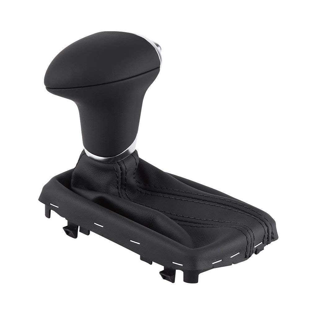 Qiilu, pomello di rivestimento per cambio Gaitor Boot, in pelle nera