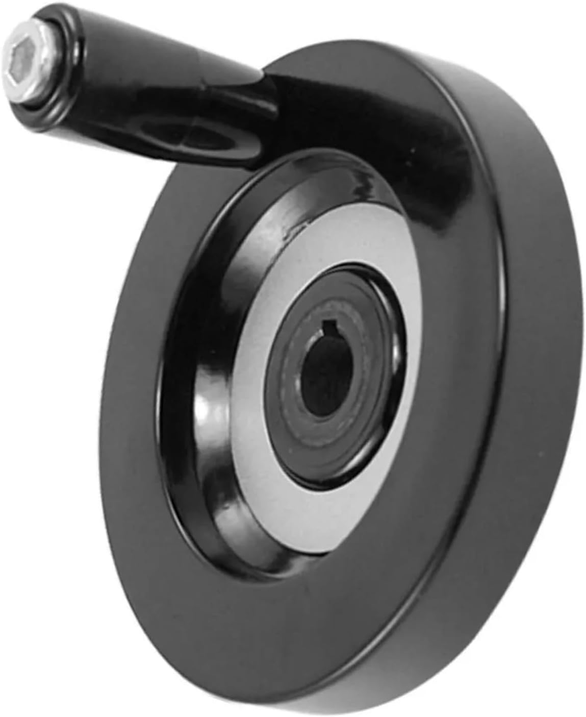 Round Hand Wheel Operate Bakelite Adjustment Handwheels Solid Handwheel with Revolving Handle for Cnc Machine Accessories(19x26-5x6.35,80mm)