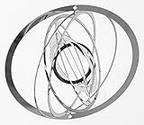 Exklusives kreisförmiges Windspiel LEVRIERO CERCHIO aus rostfreien glänzenden Edelstahl Ø8cm