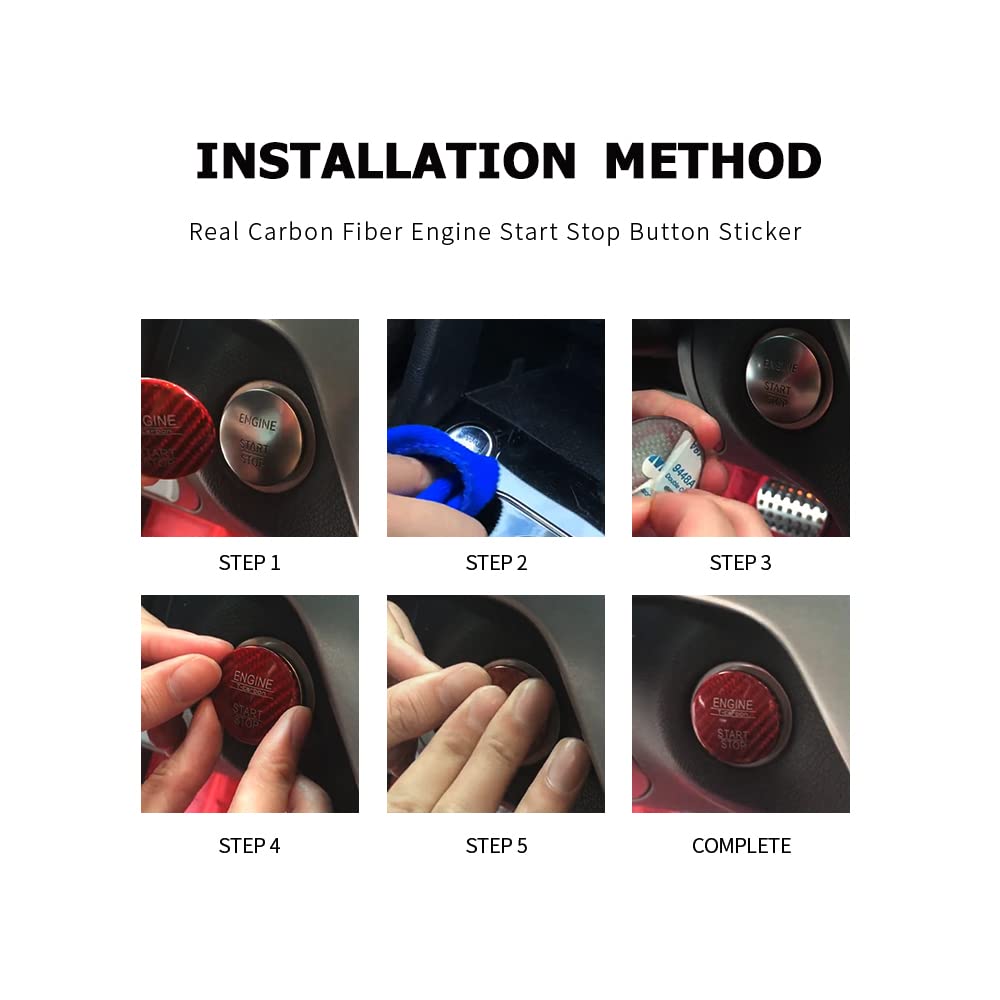 Cover Pulsante Start/Stop Auto Per BMW: Coperchio Rosso In ABS Vernice Piano, Sostituzione Per Serie 1,3,5, X1,X3,X5,X6,Z4 (E87,E90,E60,E70,E71,E89)