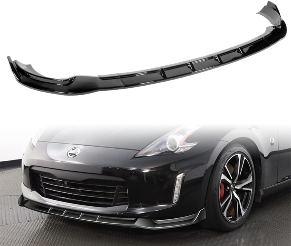 Q1-TECH, Front Bumper Lip fit for Compatible with 2013 - 2020 Nissan 370Z , Front Bumper Lip Spoiler Air Chin Body Kit 2-PU-497-G 2-PU-497-G